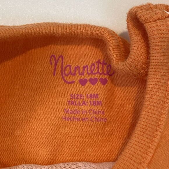 nanette lepore girls 18M Orange Shirt With Embroidered Ice Cream Treats; Ruffles - Picture 3 of 5